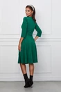 Rochie Dy Fashion verde cu nasturi catifelati pe bust