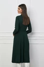 Rochie Dy Fashion verde midi clos cu cordon in talie