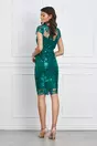 Rochie eleganta verde din dantela si paiete