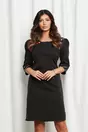 Rochie Ella Collection Naty  neagra cu broderie colorata
