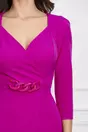 Rochie Flavia fucsia cu lant maxi in talie
