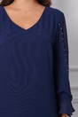Rochie Gabriela bleumarin cu perlute