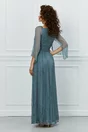 Rochie Ginette lunga gri petrol din matase