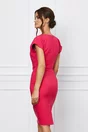 Rochie La Donna fuchsia cu decupaj la bust si aplicatie tip bijuterie in talie