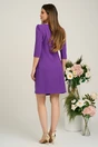 Rochie LaDonna office din stofa mov cu nasturi perlati