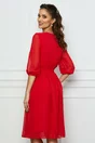 Rochie LaDonna rosie cu broderie la bust