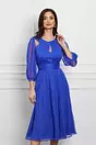 Rochie Leonard Collection albastra din matase