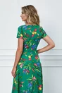 Rochie Marisol verde cu imprimeuri colorate