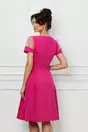 Rochie MBG fucsia cu funda si maneci din tull