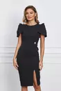 Rochie MBG neagra cu umeri bufanti