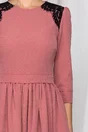Rochie MBG roz cu insertii din dantela