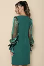 Rochie MBG verde cu maneci din organza