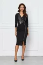 Rochie Mihaela neagra cu strasuri stralucitoare