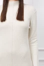 Rochie Miruna ivory din tricot reiat