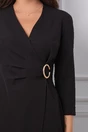 Rochie Miruna neagra cu accesoriu in talie