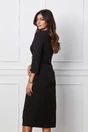 Rochie Miruna neagra cu accesoriu in talie