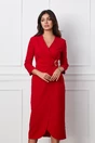 Rochie Miruna rosie cu accesoriu in talie