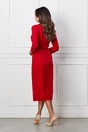Rochie Miruna rosie cu accesoriu in talie