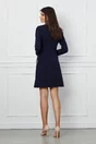Rochie Moze bleumarin cu buzunare si imprimeu
