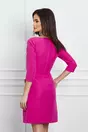 Rochie Moze fucsia cu decolteu drept si clapete