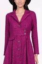 Rochie Moze fucsia din tweed tip sacou