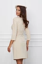 Rochie Moze ivory cu fermoar la bust