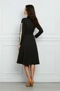 Rochie Moze neagra cu animal print bej la bust