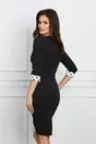 Rochie Mbg neagra cu buline si funda in talie
