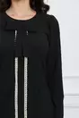 Rochie Moze neagra cu funda si dantela