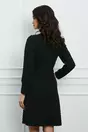 Rochie Moze neagra cu funda si dantela