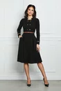 Rochie Moze neagra cu nasturi aurii la bust