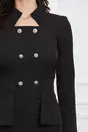 Rochie Moze neagra tip sacou cu peplum in talie