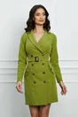 Rochie Moze olive tip sacou cu cordon in talie