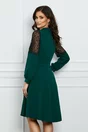 Rochie Moze verde cu dantela la umeri