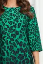 Rochie Natalia verde cu animal print