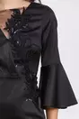 Rochie neagra cu broderie din margele si paiete