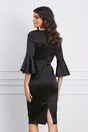 Rochie neagra cu broderie din margele si paiete
