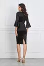 Rochie neagra cu broderie din margele si paiete