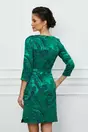 Rochie Ofelia verde cu frunze gri