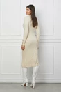 Rochie Selena ivory din tricot cu model in relief