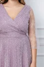 Rochie Sophie lunga lila din fir lurex