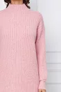 Rochie Sore roz din tricot reiat