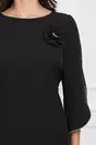 Rochie Vera neagra cu strasuri si floare detasabila