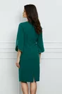 Rochie Vera verde cu strasuri si floare detasabila