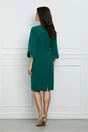 Rochie Vera verde cu strasuri si floare detasabila