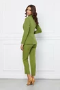 Sacou Dy Fashion olive cu pliuri in talie