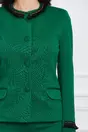 Sacou Moze verde cu ciucuri la guler si maneci