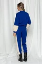 Trening PS Fashion albastru cu insertii din blanita ecologica