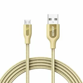Cablu Micro USB Anker Premium PowerLine+ Nylon 1.8 Metri auriu