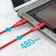 Cablu USB-C - Lightning Anker MFI PowerLine+ II 0.9m Rosu - 2